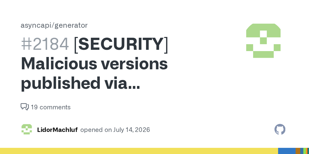 AsyncAPI release breach poisons npm packages