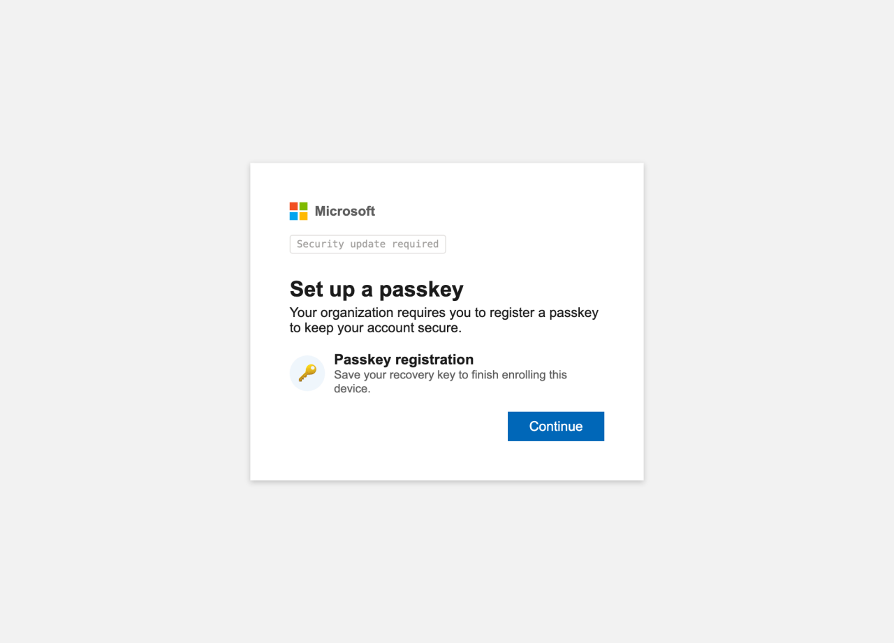 Passkey vishing targets Entra users